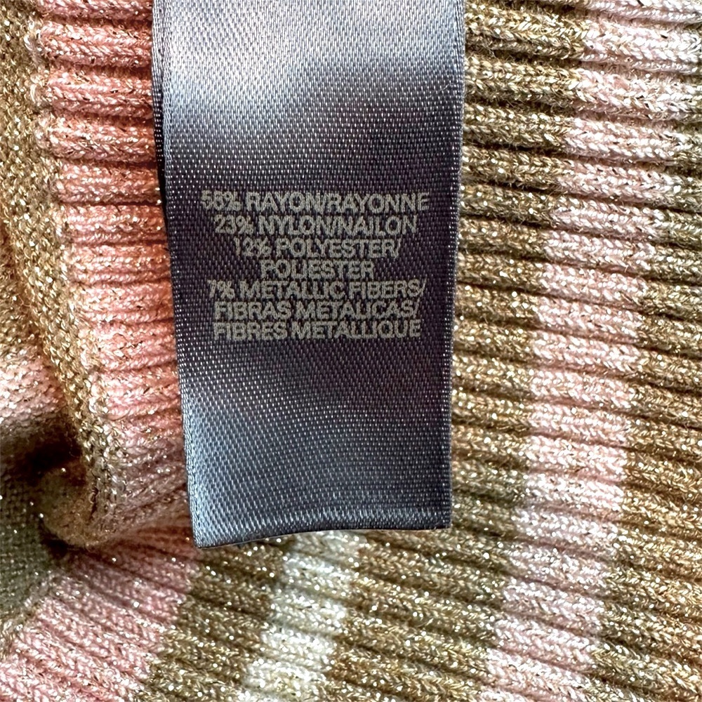 Liz Claiborne Vintage Pink Striped Relaxed Ribbed Blouse EUC - Picture 15 of 15